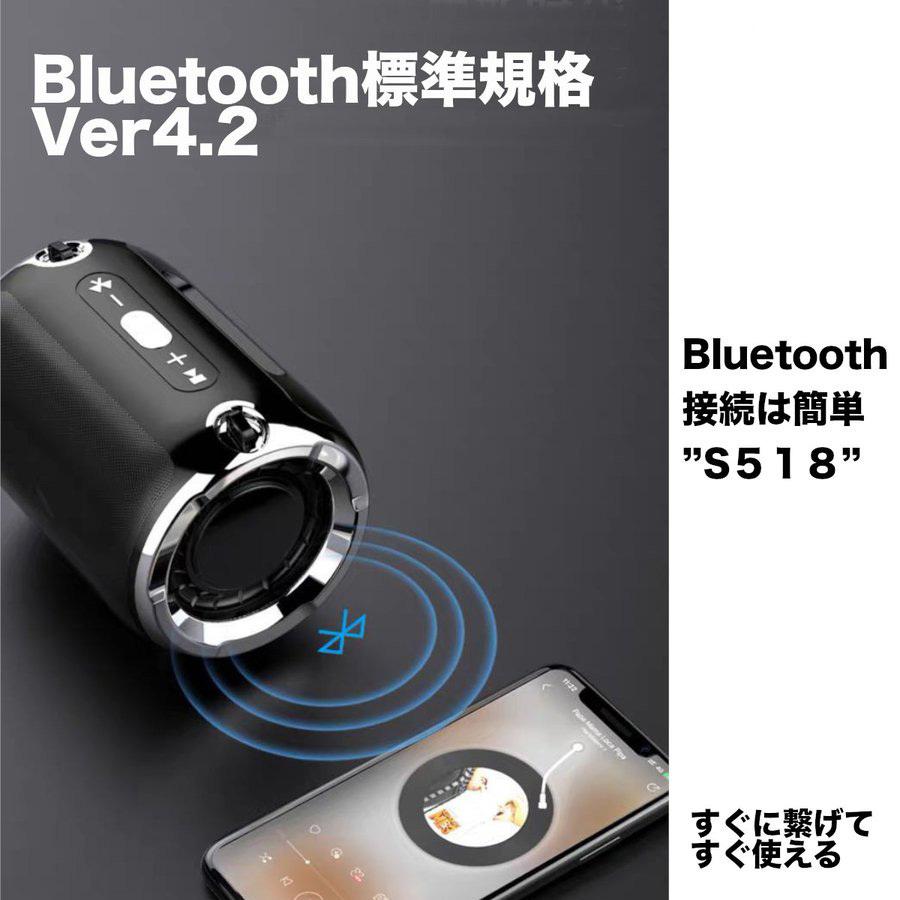 スピーカー ワイヤレス Bluetooth 小型 ブルートゥース マイク内蔵 大音量コンパクト 12時間再生 アウトドア HIFI テレワーク 高音質｜besthouse｜04