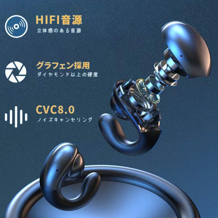 ワイヤレスイヤホン Bluetooth 5.0 骨伝導イヤホン ハンズフリー