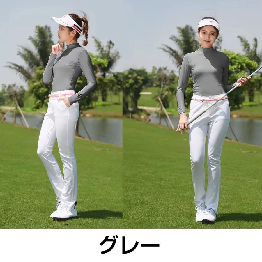 ゴルフ インナーシャツ UVカット レディース 長袖 日焼け止め ゴルフ