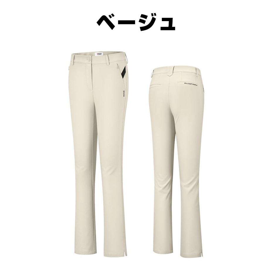 ゴルフパンツ レディース 通気 速乾 ゴルフウェア シンプル ロング