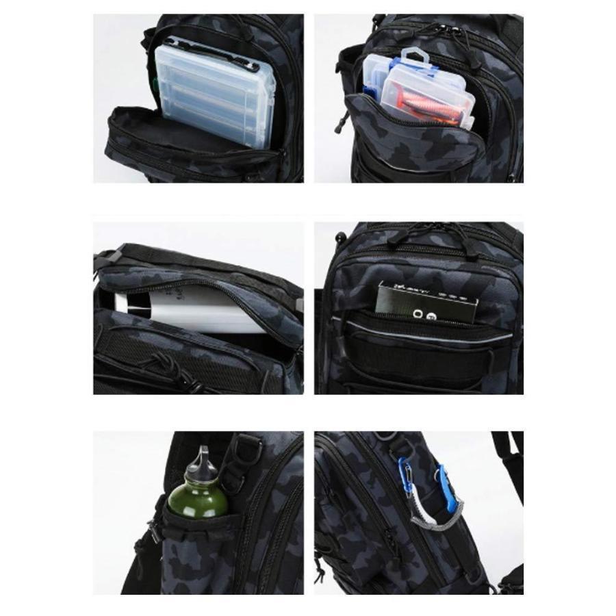 DYBASH ブラック リュック・バックパック多機能5WAYバック 釣り リュック フィッシングバッグ 防水 大容量 バックパック