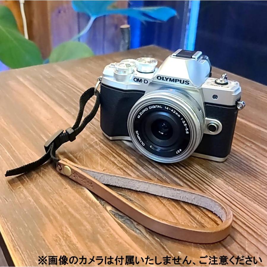 本革 ハンドメイド カメラストラップ レザー ハンドストラップ