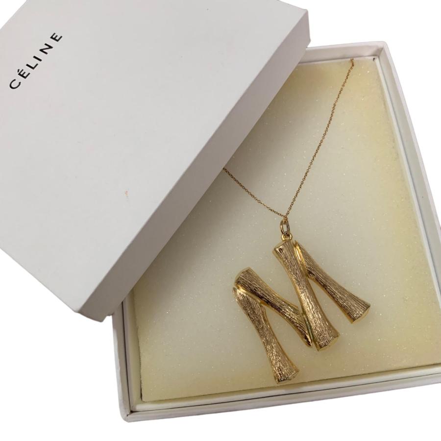 CELINE セリーヌ イニシャル ネックレス M K14ネックレス CELINE セリーヌ イニシャル ネックレス M K14ネックレス