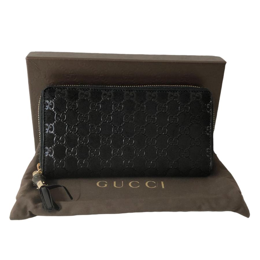 GUCCI（グッチ） 長財布 印伝×グッチ コラボ GG柄 黒 : ベストライフ