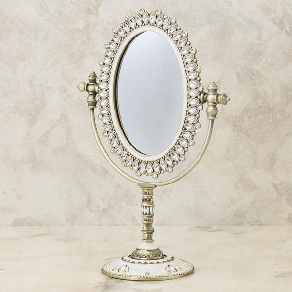 Agathe アガット スタンドミラー オーバル ビジュー 真鍮 Antique