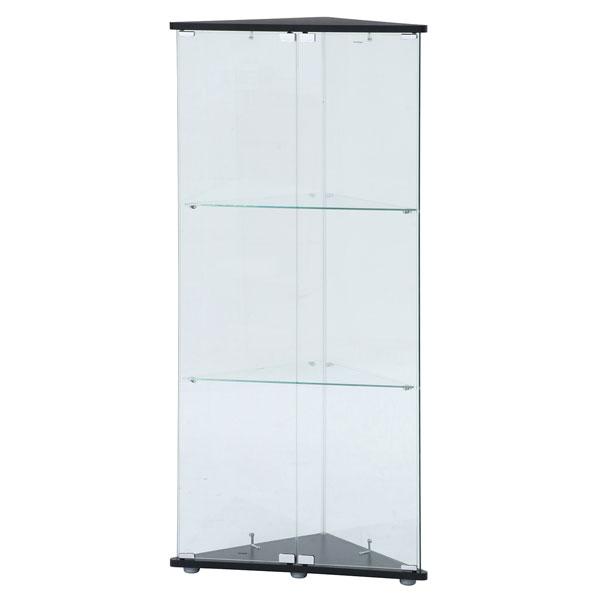 ガラスコレクションケース ディスプレイ 角 コーナー 収納棚