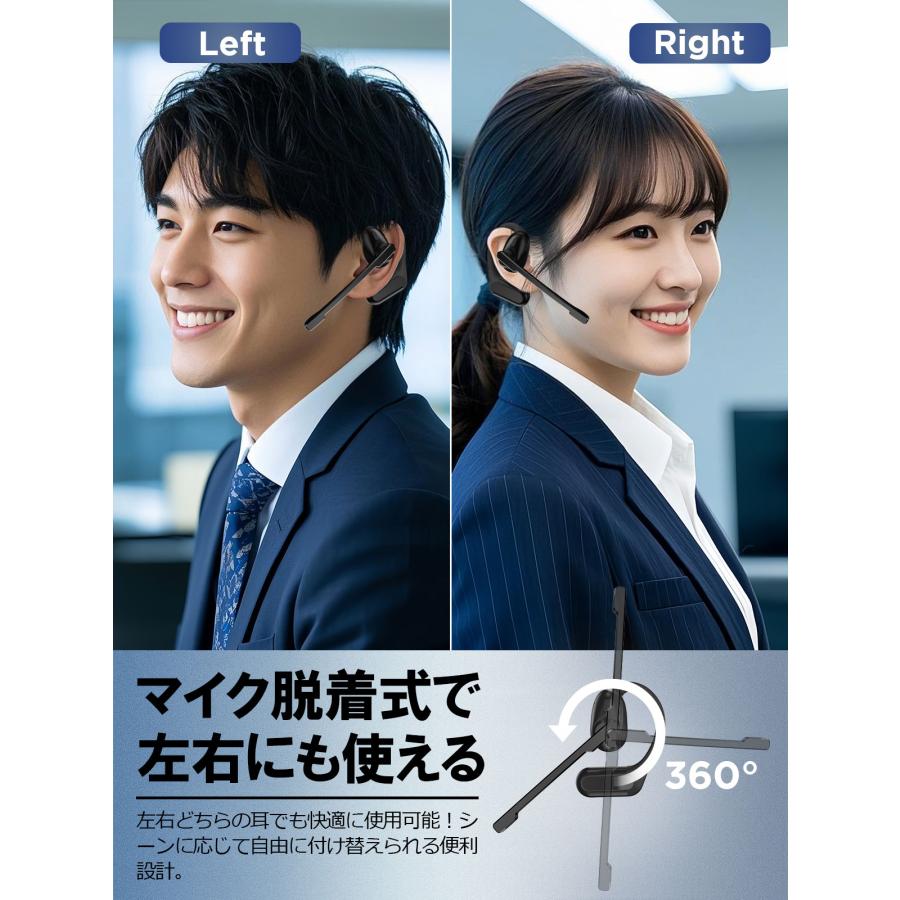 Bluetoothヘッドセットマイク脱着式 一体両用 通話イヤホン OWS