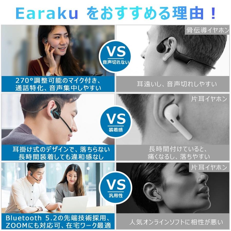 bluetooth ヘッドセット マイク付き ワイヤレス イヤホン ヘッドセット マイク付き Bluetooth5.2 耳掛け Type-C Zoomに対応 父の日 プレゼント｜bestmatch｜12