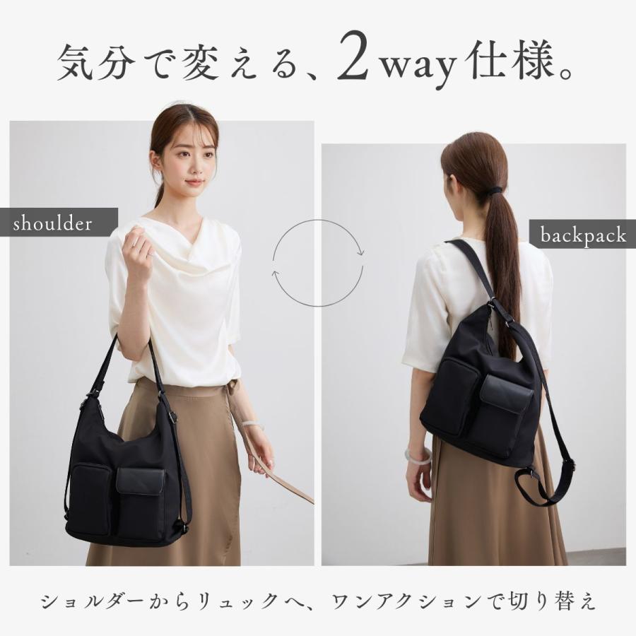 高密度ナイロン ショルダーリュック 2way リュックショルダー 軽量