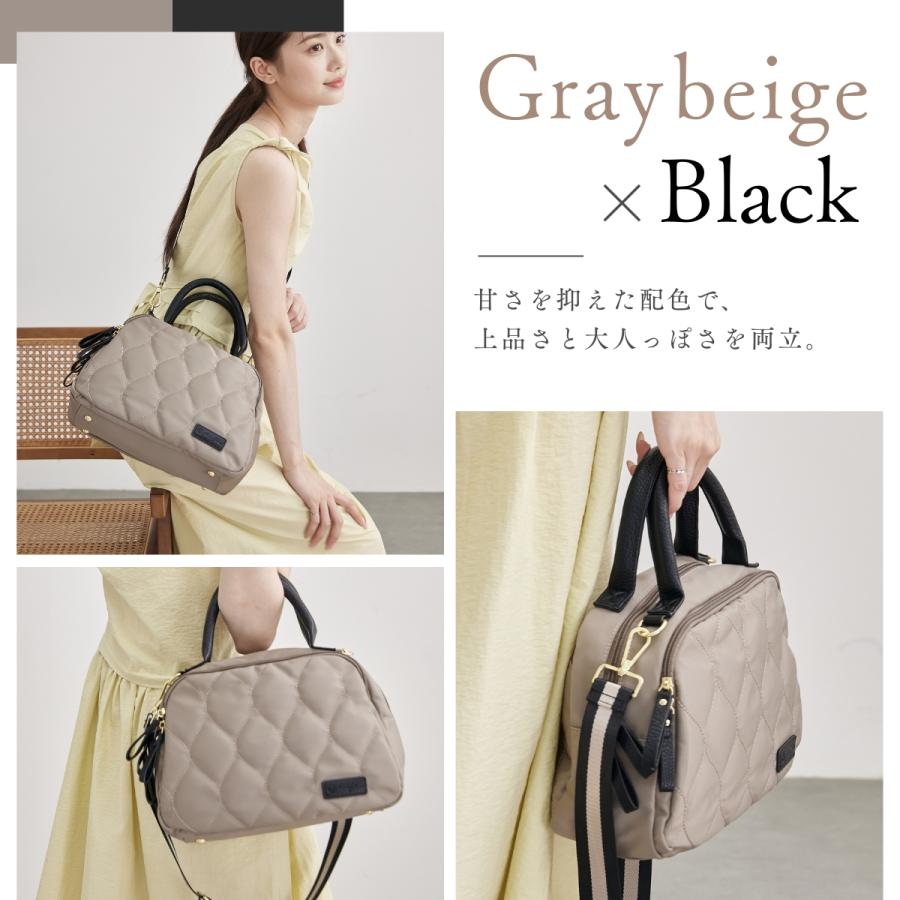 【JUNE】30cmファスナーショルダーバッグ　ナイロンオックスキルト トートバッグ レディース ショルダーバッグ 斜め掛け 大人 軽量