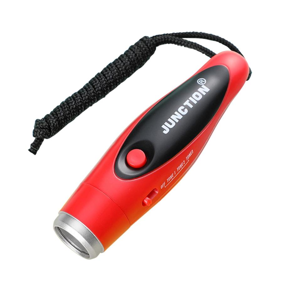 電子ホイッスル レッド スポーツ 大音量 電池式 サッカー バレーボール バスケ 審判 緊急用 防災 SOS 笛 音量調節 ((S の商品画像