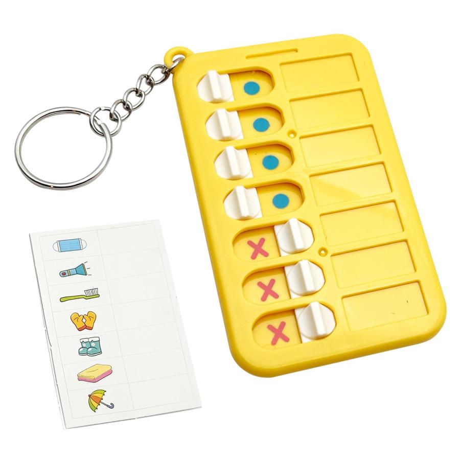 忘れ物チェッカー チェックリスト 持ち物チェッカー やることリスト 子供 習慣 確認 片付け 持ち物 忘れ物防止 フリー項目     ((S の商品画像