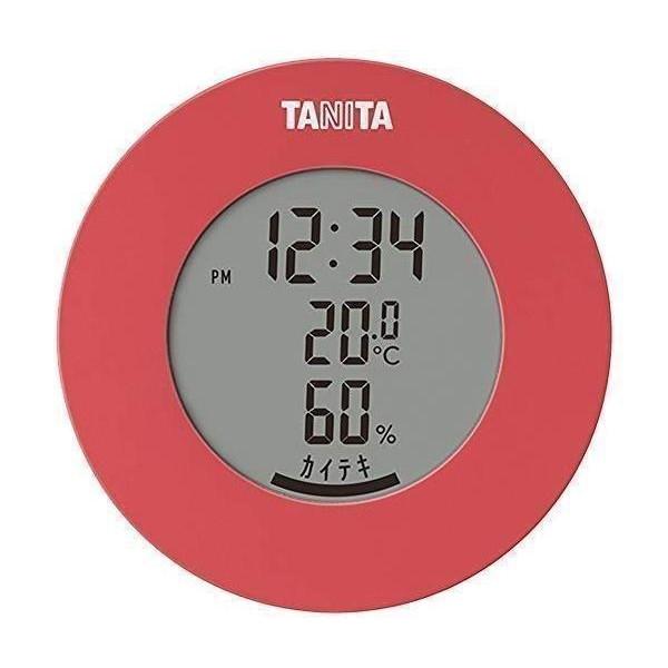 タニタ TT-585 PK 人気海外一番 ピンク 温湿度計 温度 卓上 TANITA マグネット ラッピング無料 湿度 デジタル 時計付き