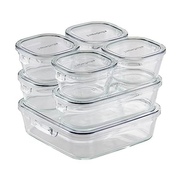 イワキ PC-PRN7GY2 耐熱ガラス 保存容器 クールグレー システムセット パック&レンジ  iwaki の商品画像