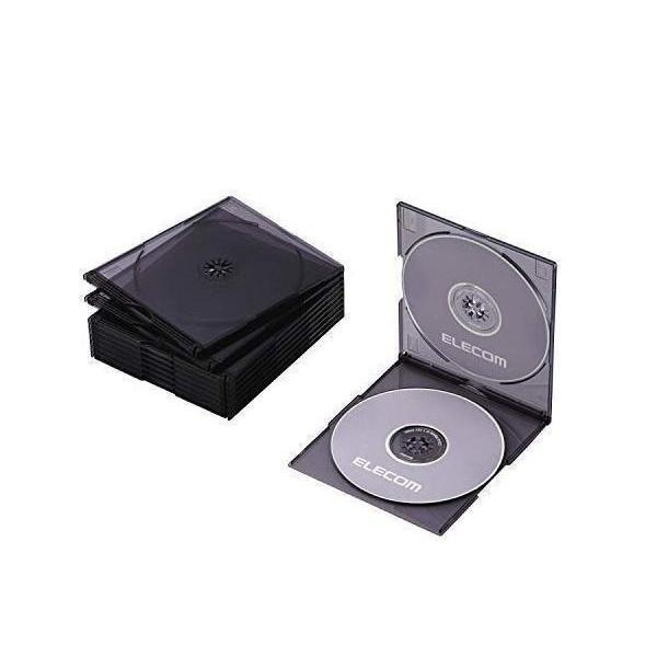 エレコム CCD-JSCSW10CBK クリアブラック CD DVD 2枚収納 贈り物 激安価格と即納で通信販売 ELECOM 10パック スリムプラケース