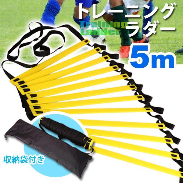 トレーニング ラダー サッカー フットサル バスケット トレーニング 敏捷性 5m プレート 9枚 イエロー ブラック 黄 黒 ((S