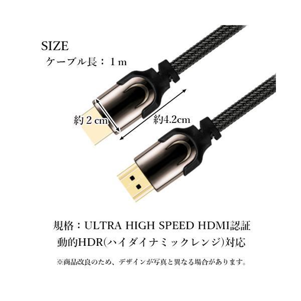 HDMIケーブル ver2.1 ウルトラハイスピード 8K 60Hz 4K 120Hz HDR eARC対応 強靭メッシュ仕様 1m ((S｜bestone1｜05