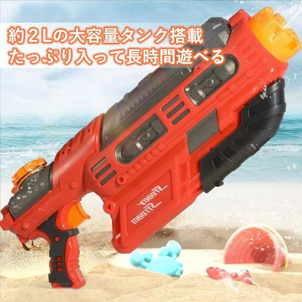 水鉄砲 強力 飛距離 大容量 ウォーターガン レッド&ブラック プール