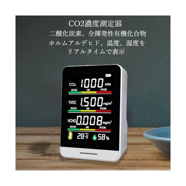 二酸化炭素濃度を測れる有能な商品となっております　箱あり CO2センサー 二酸化炭素濃度計測器 日本語画面表示 モニター