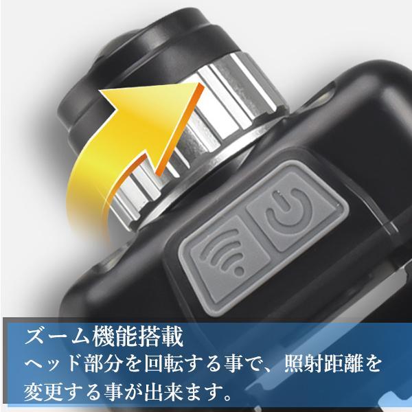 ヘッドライト 充電式 LED ヘッドランプ ヘルメット 防水 明るい 軽量