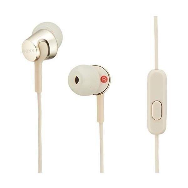 ソニー MDR-EX155AP N ゴールド カナル型 リモコン マイク付き イヤホン の商品画像