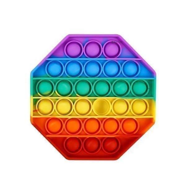 割引も実施中 プッシュポップ バブル 知育玩具 ストレス発散 虹色 8角形 C スクイーズ 即納最大半額 プチプチ インスタ映え ゲーム インスタグラム
