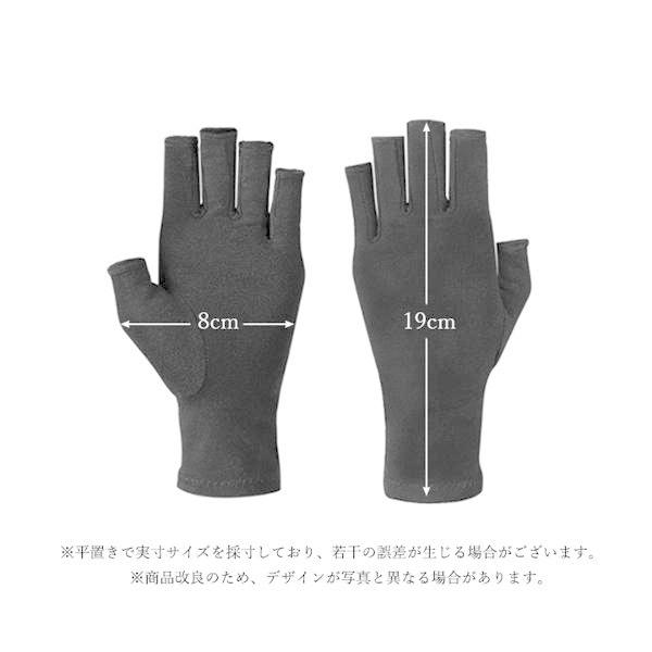 手袋 サポーター 着圧 バネ指 手首 引き締め 指なし 関節炎 腱鞘炎 ブラック S ((S｜bestone1｜05