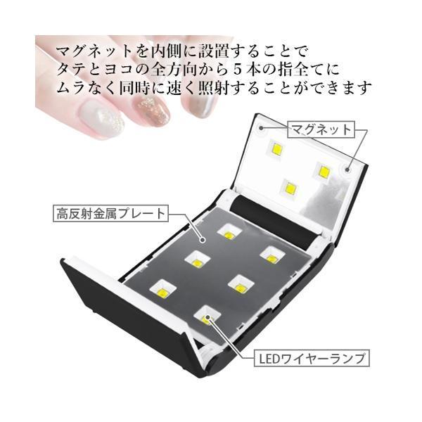 ネイルライト ジェルネイル ライト 36W LED UV USB ネイルドライヤー
