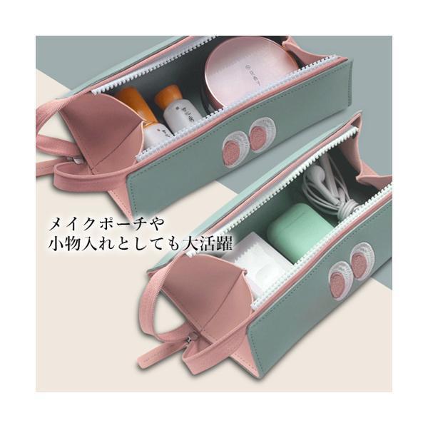 年間ランキング6年連続受賞 ペンケース 大容量 高校生 筆箱 文房具 中学生 女子 かわいい おしゃれ ふで箱 モンスター グリーン C600円 Aynaelda Com