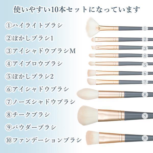 SOYO メイクブラシセット 10本+ケース付き/未使用品 ほぼ未使用 SOYO メイクブラシセット 10本 + ケース付き