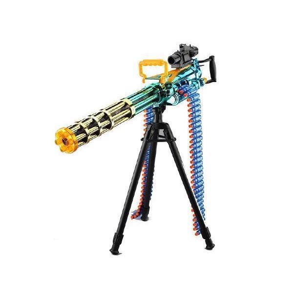 銃 おもちゃ 電動 ガトリングガン 電動おもちゃガン 重機関銃 スポンジ弾 ソフト弾 EVAソフト弾 ナーフ弾対応 連射  ((S の商品画像
