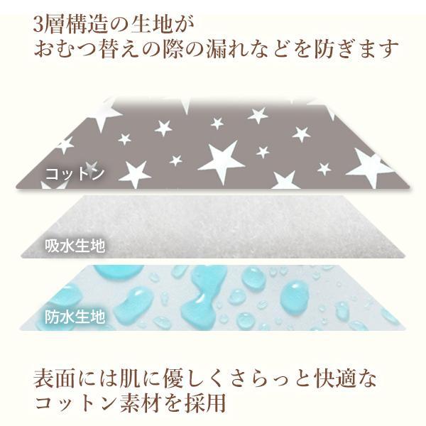 おむつ替えシート おむつ替えパッド おむつ替えマット スター グレー