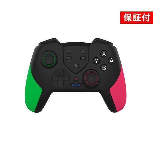 互換品 Nintendo Switch コントローラー グリーン×ピンク スイッチ