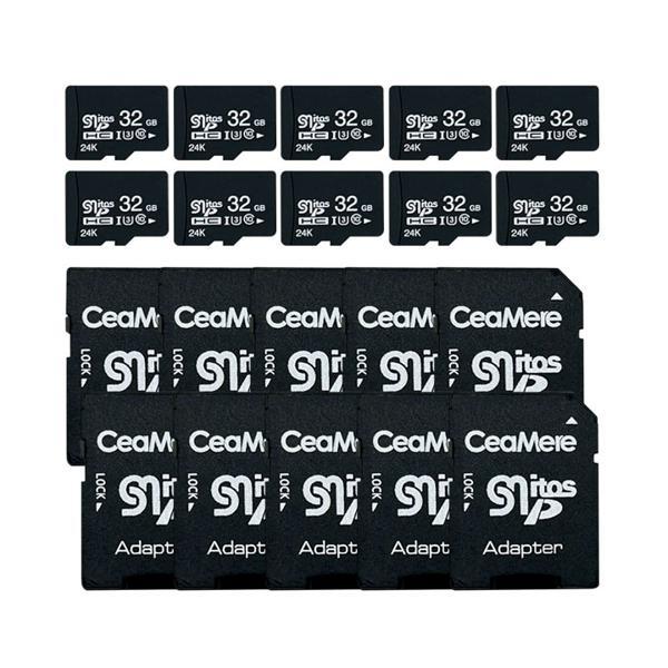 microsdカード 32GB class10 ドライブレコーダー マイクロsdカード 10個セット 1年保証付 変換アダプタ付 ドラレコ スイッチ 防犯カメラ U3 書き込み速度3倍((S