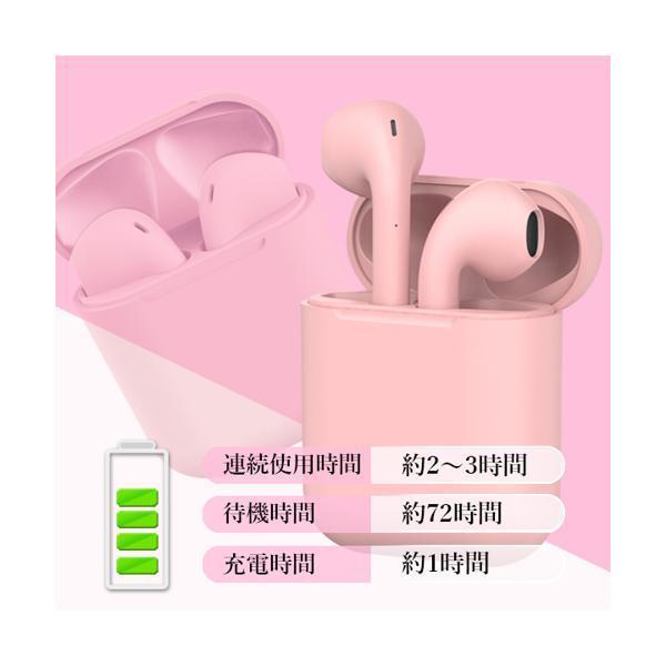 2個セット イヤホン ワイヤレス ピンク bluetooth i12 ブルートゥース
