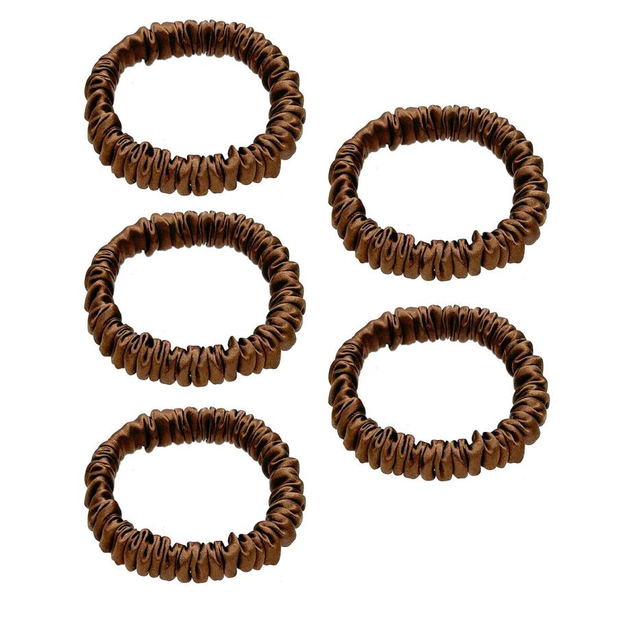 ヘアゴム シルク 髪ゴム 摩擦軽減 5個セット 跡がつかない 静電気防止