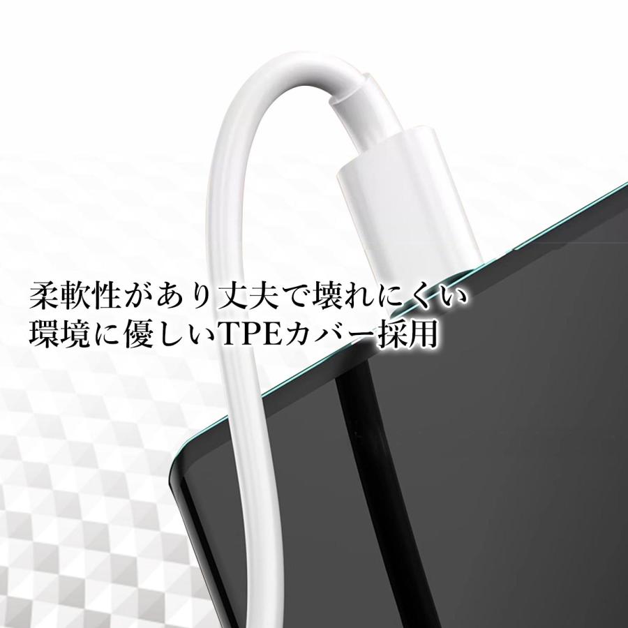 2個セット 充電ケーブル Type-Cケーブル C to usb ホワイト 1m 充電