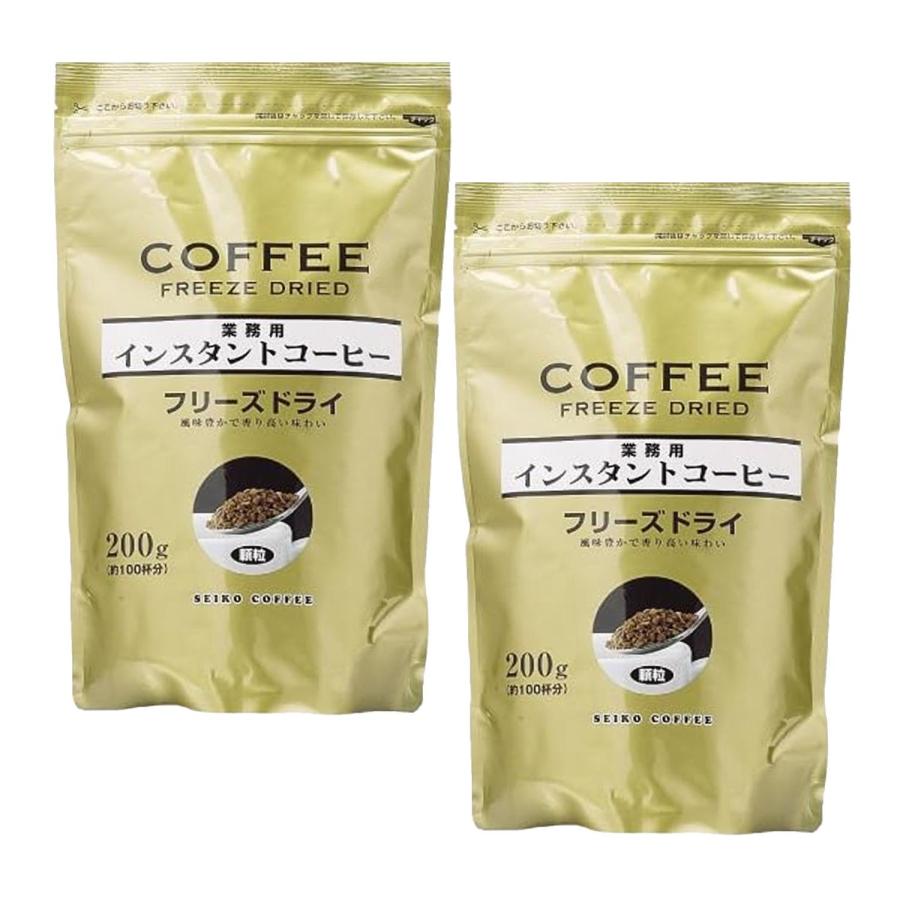 2個セット セイコー珈琲 業務用インスタントコーヒー フリーズドライ 200g（Yahoo!・ベストワン）