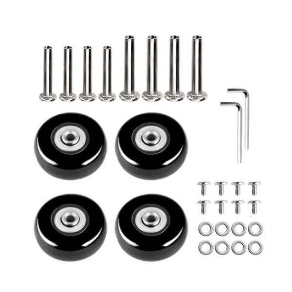 スーツケース タイヤ キャスター 交換用 ４個セット 45mm キャリーケース 車輪 修理 交換 キット ((S | ブランド登録なし