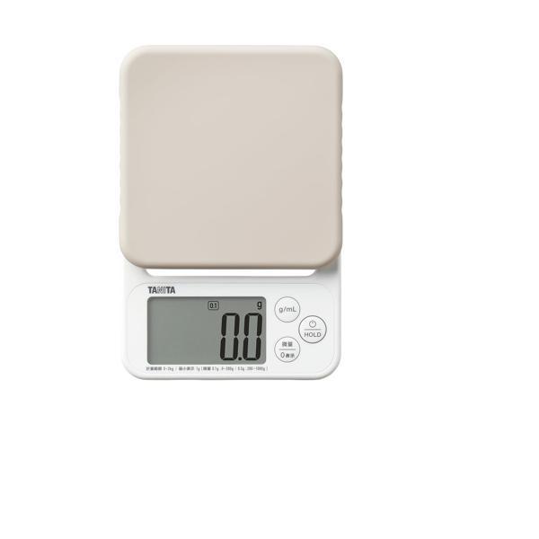 タニタ KJ-222-GY デジタルクッキングスケール グレー はかりキッチンスケール TANITA の商品画像