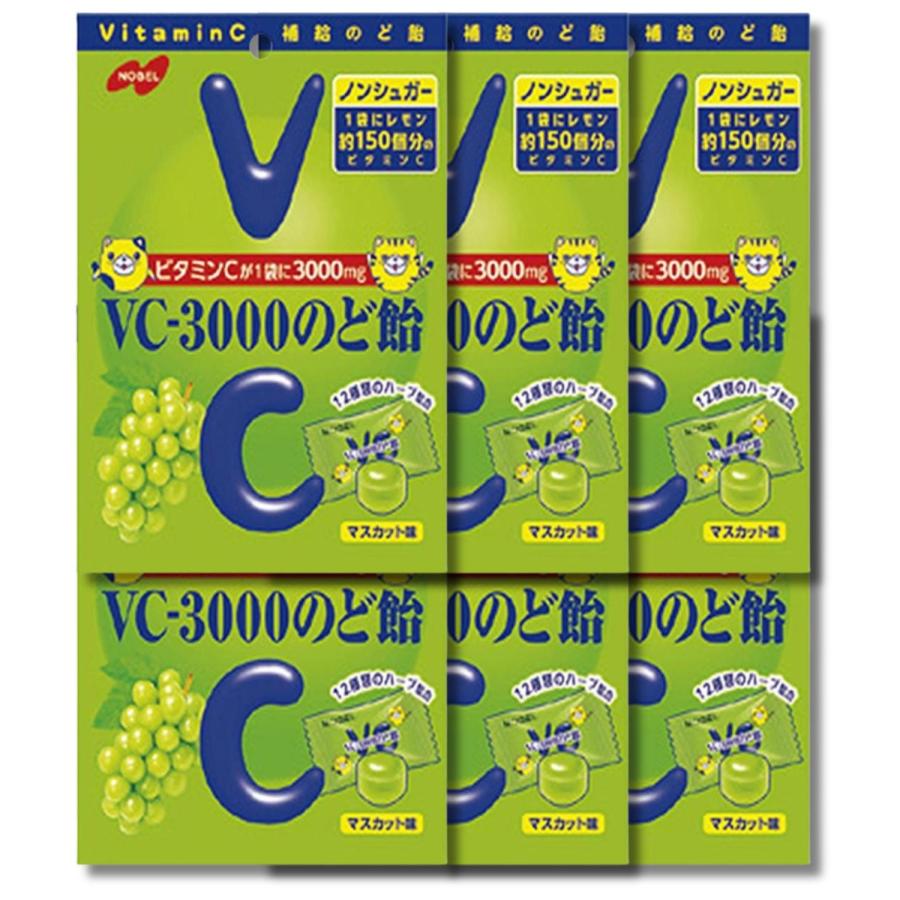 NOBEL 6個セット ノーベル VC-3000のど飴 マスカット味 90g : ベスト