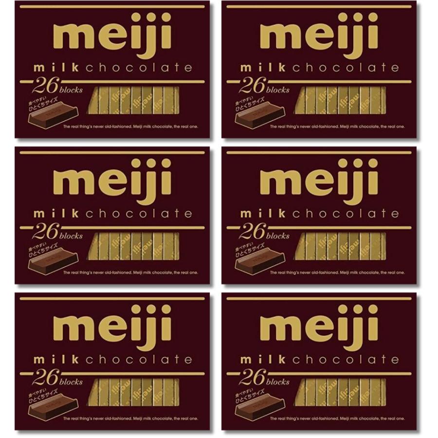 明治（meiji） 6個セット ミルクチョコレートBOX 120g 26枚入 : ベスト