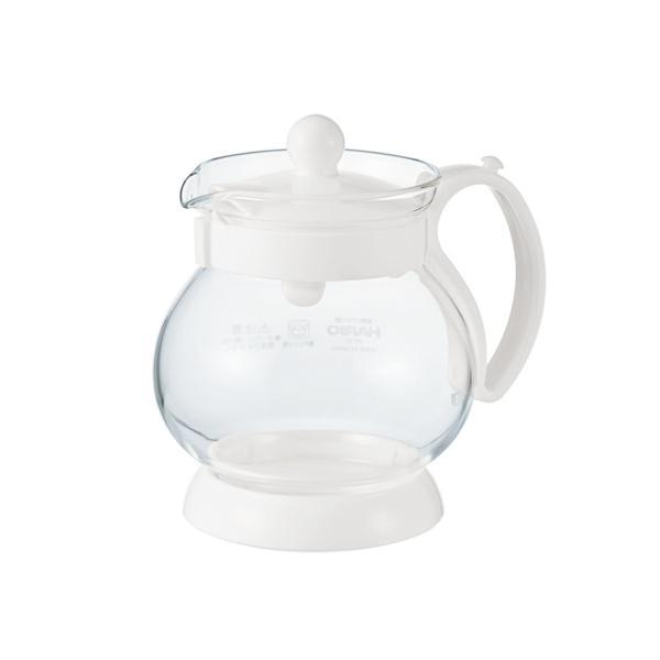 ハリオ JPP-35-W  ジャンピングリーフP 350ml ホワイト ティーポット 耐熱ガラス HARIO の商品画像