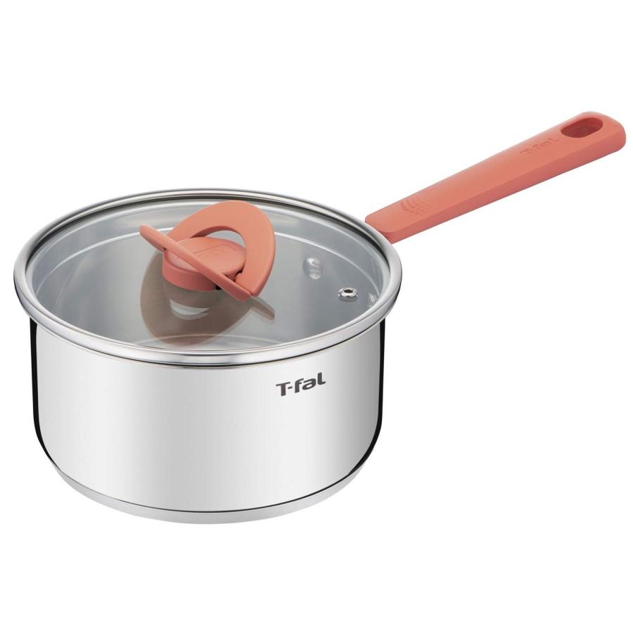 T-fal（ティファール） G72823 片手鍋 18cm IH ガス火対応 ガラス蓋