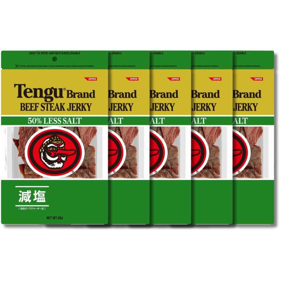 天狗 5個セット テング ビーフステーキジャーキー 50%減塩 93g
