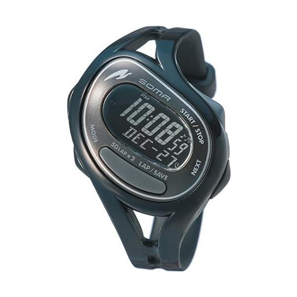 ソーマ レディース ランニングウォッチ RunONE50 ランワン50 DWJ230001 ブラック×グレイ SOMA YK43360