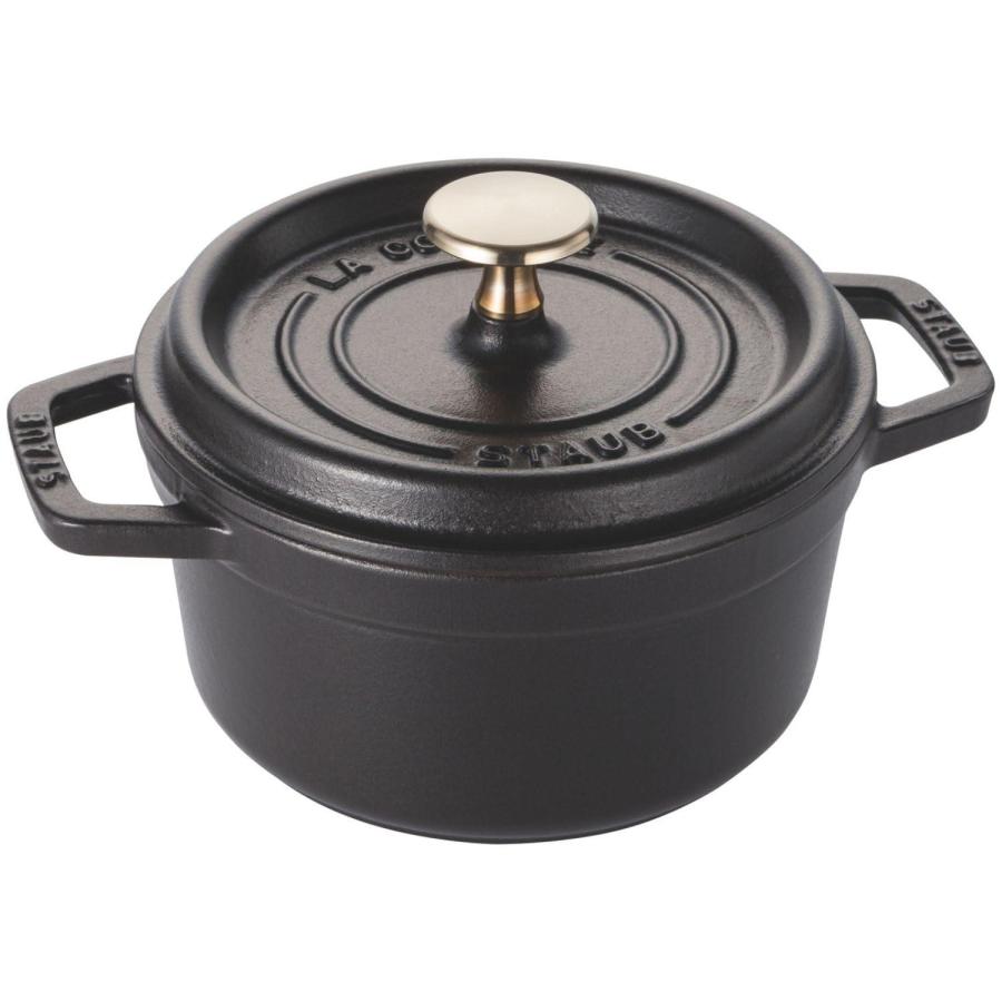 Staub ピコ　ココット　ラウンド　La Cocotte 16cm ブラック Staub（ストウブ） ピコ ココット ラウンド ブラック 16cm 小さい 両手
