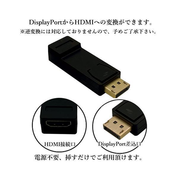 ◆3ヶ月保証付き◆ DisplayPort to HDMI 変換アダプタ 1080P対応 ディスプレイポートオス HDMIメス 変換コネクタ ((S｜bestone1｜03