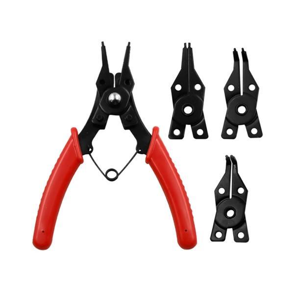 スナップリングプライヤー 差し換え式 リングプライヤー 軸用 穴用 180度 45度 90度 作業工具 ((S の商品画像