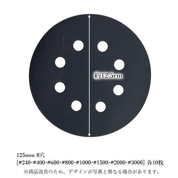 【状態：A-（準美品）サンダー　渦　旧裏【商品連番：1253】 サンディングディスク 125mm 耐水ペーパー 高品質 研磨紙 80枚セット